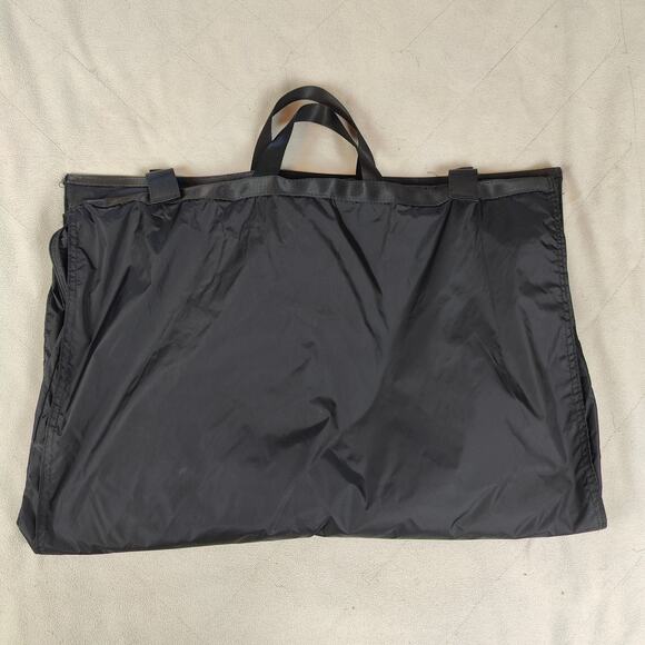 Away Garment Bag Black Canvas Zip Up Fabric Travel Fold Up Wedding Suit‎ - Picture 1 of 6